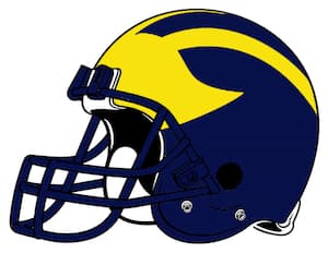 Michigan Wolverines helmet